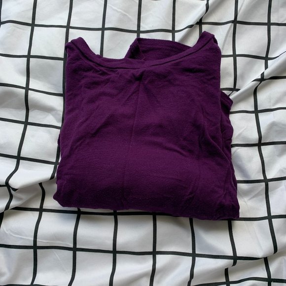 Slightly Cropped Royal Purple Tee - Picture 1 of 3